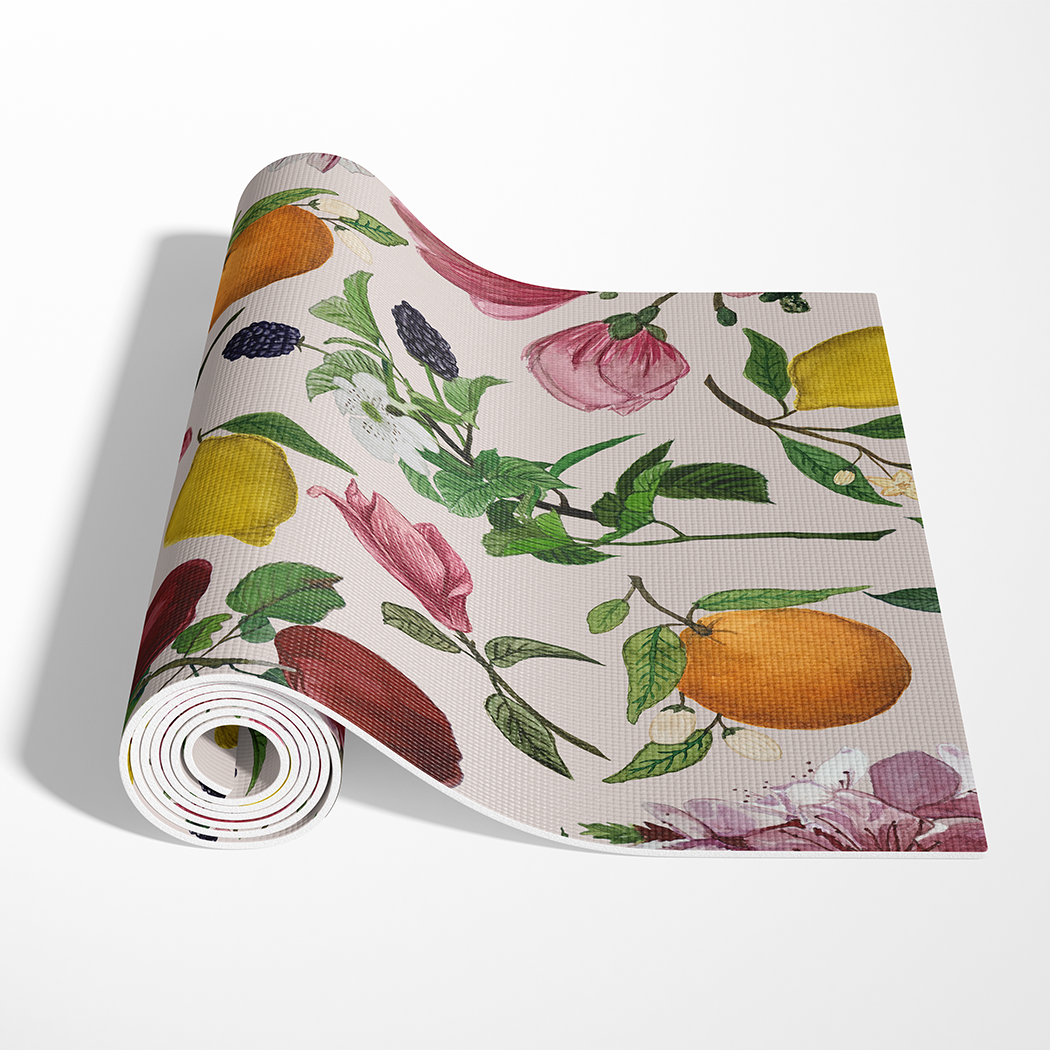 Fruit and Flower Blossoms Yoga Mat