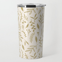 Load image into Gallery viewer, Gold Falling Leaves Travel Mug