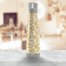 Load image into Gallery viewer, Gold Floral Pattern Peristyle Water Bottle