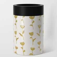 Load image into Gallery viewer, Gold Ink Flower Can Cooler/Koozie