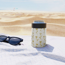 Load image into Gallery viewer, Gold Ink Flower Can Cooler/Koozie