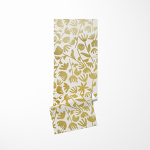 Load image into Gallery viewer, Gold Ink Floral Pattern Yoga Mat