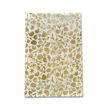 Load image into Gallery viewer, Gold Ink Floral Pattern Tea Towel [Wholesale]