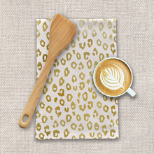 Load image into Gallery viewer, Gold Leopard Print Tea Towels