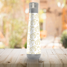 Load image into Gallery viewer, Gold Pumpkin &amp; Acorn Pattern Peristyle Water Bottle