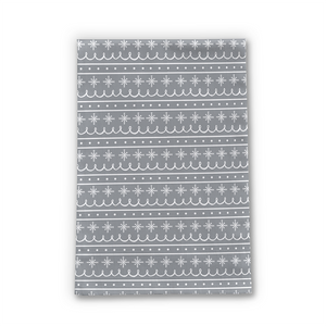 Gray Snowflake Pattern Tea Towel