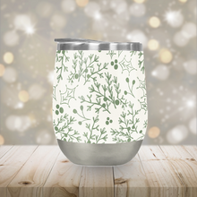 Load image into Gallery viewer, Green Christmas Branch Stemless Wine Tumbler [Wholesale]