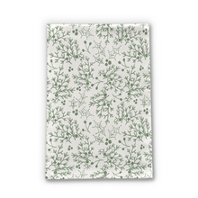 Load image into Gallery viewer, Green Christmas Branch Tea Towel [Wholesale]