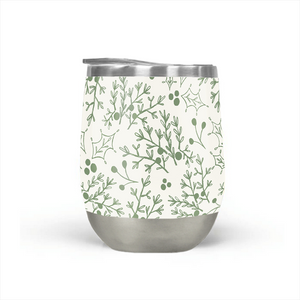 Green Christmas Branch Stemless Wine Tumbler [Wholesale]