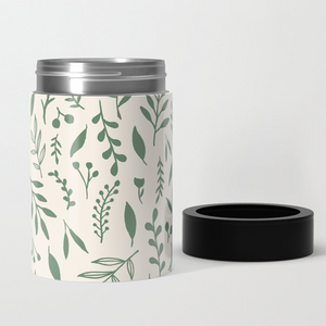 Green Falling Leaves Can Cooler/Koozie