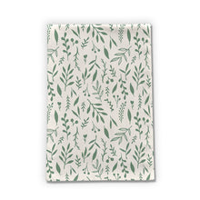 Load image into Gallery viewer, Green Falling Leaves Tea Towels