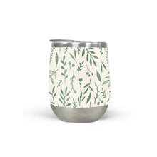 Load image into Gallery viewer, Green Falling Leaves Stemless Wine Tumblers
