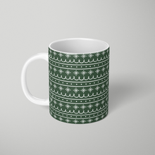 Load image into Gallery viewer, Green Snowflake Pattern - Mug