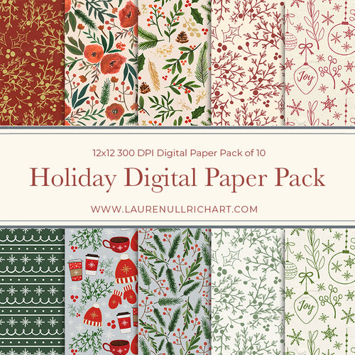 Holiday Digital Paper Pack