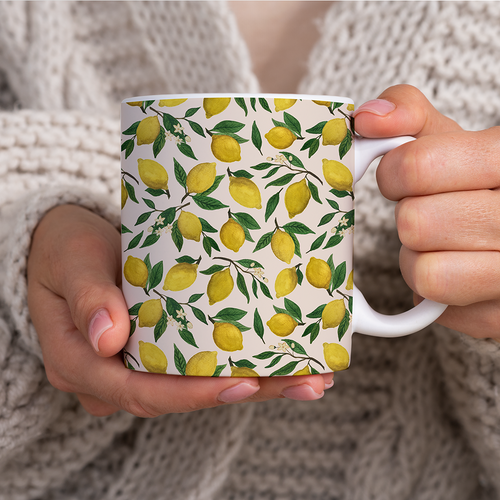 Lemon Blossom Pattern - Mug