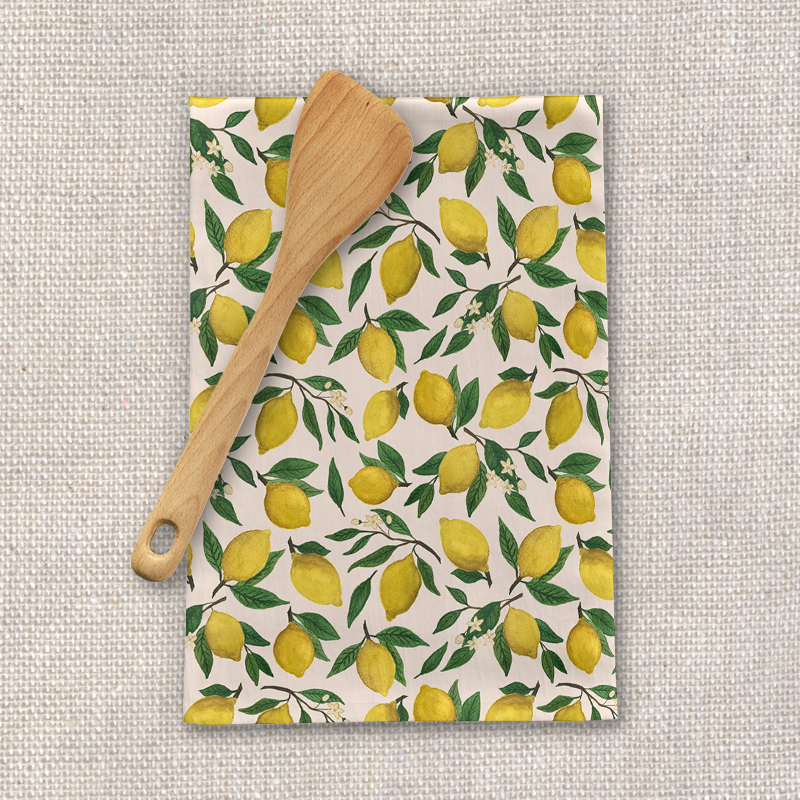 Lemon Blossom Tea Towel