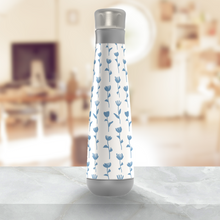 Load image into Gallery viewer, Light Blue Flower Pattern Peristyle Water Bottle