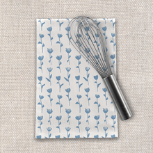 Load image into Gallery viewer, Light Blue Flower Tea Towel