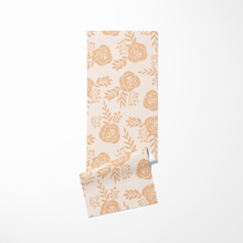 Load image into Gallery viewer, Light Orange Floral Yoga Mat