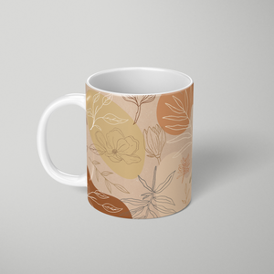 Orange Abstract Desert Pattern - Mug