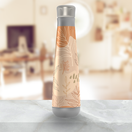 Orange Abstract Desert Peristyle Water Bottle