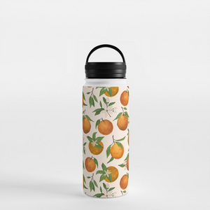 Orange Blossom Handle Lid Water Bottle