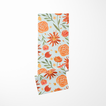 Load image into Gallery viewer, Orange Flower Burst Yoga Mat