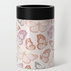 Orange & Pink Butterfly Can Cooler/Koozie