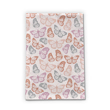 Load image into Gallery viewer, Orange and Pink Butterfly Tea Towel
