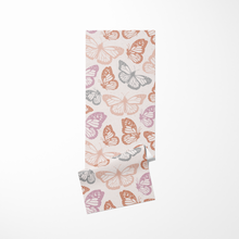 Load image into Gallery viewer, Orange and Pink Butterflies Yoga Mat