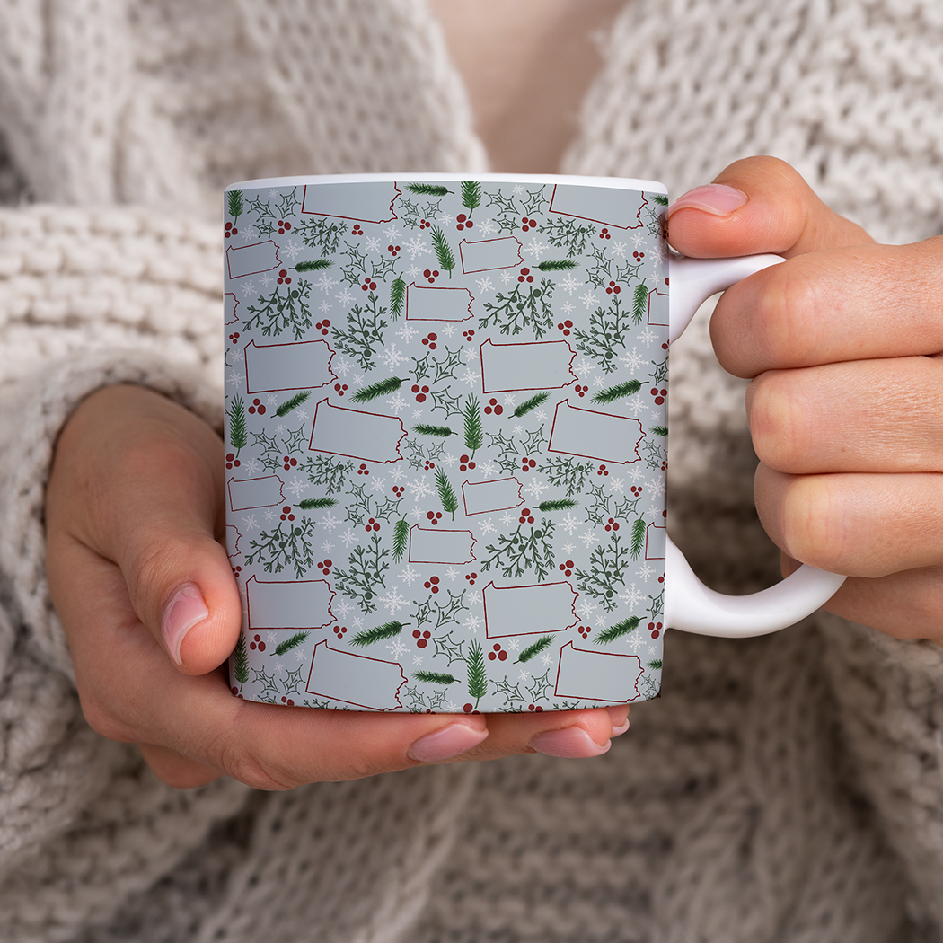 Pennsylvania Christmas Pattern - Mug