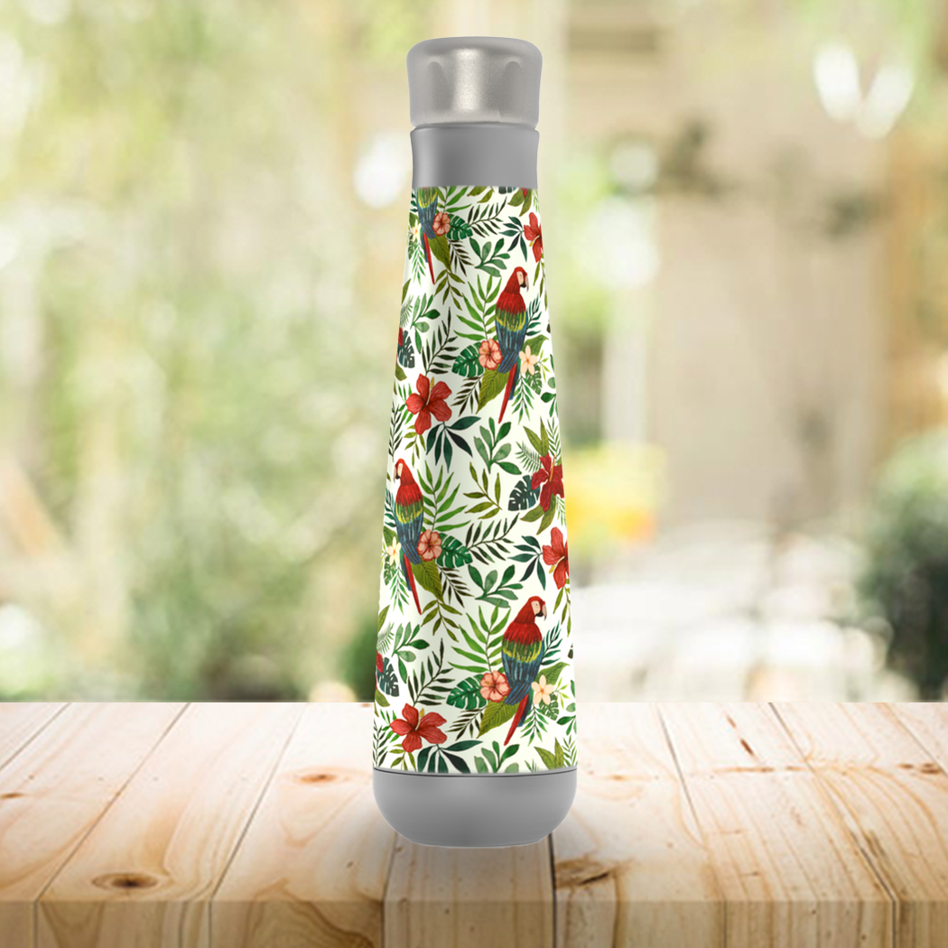 Tropical Parrot Peristyle Water Bottle