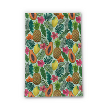 Load image into Gallery viewer, Pineapple and Papaya Tropical Tea Towel
