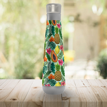 Load image into Gallery viewer, Pineapple and Papaya Tropical Peristyle Water Bottle