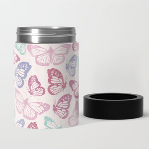 Pink Butterfly Can Cooler/Koozie