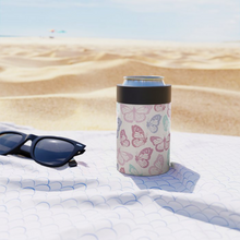 Load image into Gallery viewer, Pink Butterfly Can Cooler/Koozie
