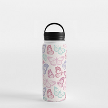 Load image into Gallery viewer, Pink Butterfly Handle Lid Water Bottle