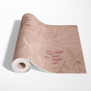 Pink Desert Leaf Yoga Mat
