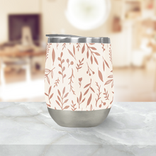 Load image into Gallery viewer, Pink Falling Leaves Stemless Wine Tumblers