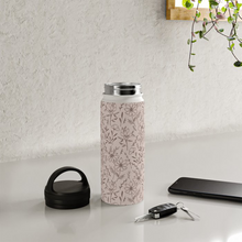 Load image into Gallery viewer, Pink Flower Handle Lid Water Bottle