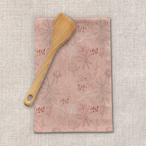Pink Desert Leaf Tea Towel [Wholesale]