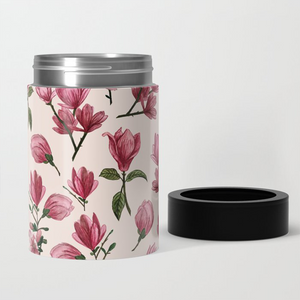 Pink Magnolia Blossom Can Cooler/Koozie
