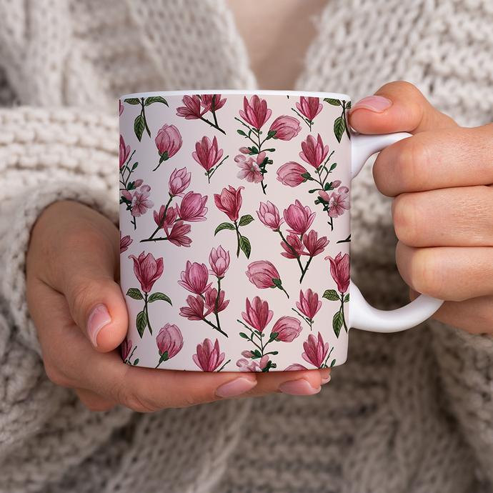 Pink Magnolia Blossoms - Mug