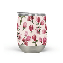Load image into Gallery viewer, Pink Magnolia Blossoms Stemless Wine Tumbler