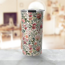 Load image into Gallery viewer, Pink Spring Flowers Travel Mug