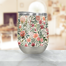 Load image into Gallery viewer, Pink Spring Flowers Stemless Wine Tumbler