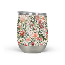 Load image into Gallery viewer, Pink Spring Flowers Stemless Wine Tumbler