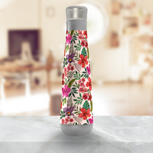 Load image into Gallery viewer, Pink Tropical Flower Peristyle Water Bottle