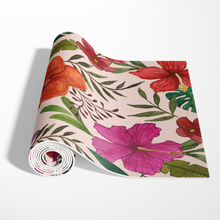 Load image into Gallery viewer, Pink Tropical Flower Yoga Mat