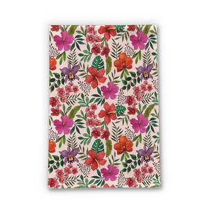Pink Tropical Flower Tea Towel [Wholesale]